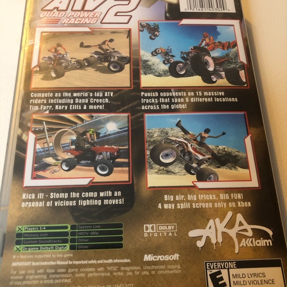 ATV Quad Power Racing 2 (Microsoft Xbox, 2003) Tested with Manual - Picture 4 of 8